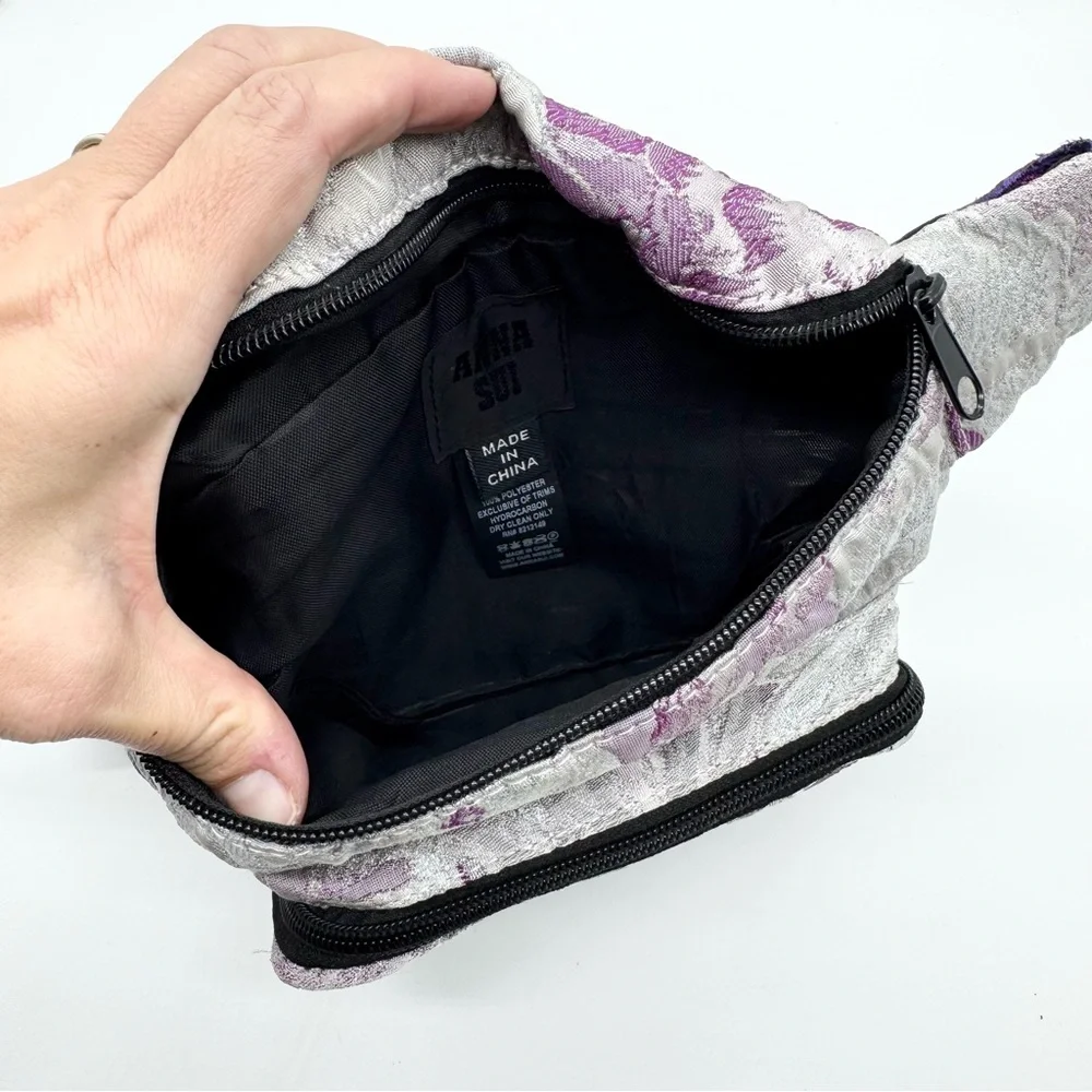 ANNA SUI Garden Of Eden Fanny‎ Pack Belt Bag Purple Lavender Feminine Retro Boho